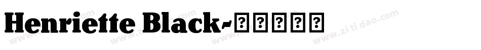 Henriette Black字体转换